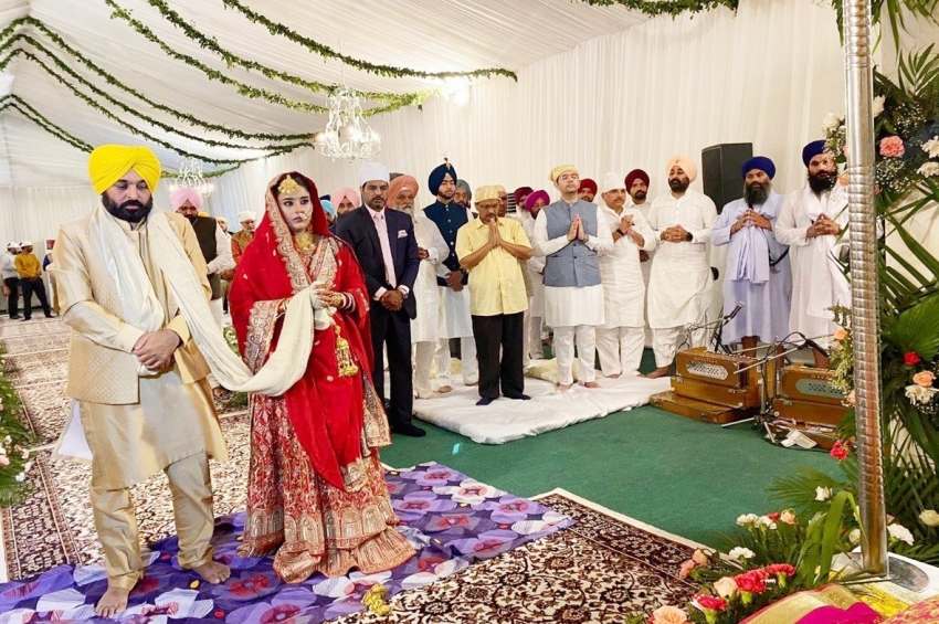 ਮੁੱਖ ਮੰਤਰੀ ਭਗਵੰਤ ਸਿੰਘ ਮਾਨ ਦੇ ਗੁਰਪ੍ਰੀਤ ਕੌਰ ਨਾਲ ਆਨੰਦ ਕਾਰਜ ਹੋਏ